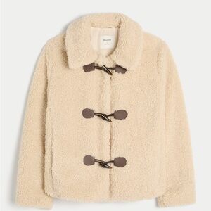 Hollister Women's Tan Teddy Jacket SIZE L 💛